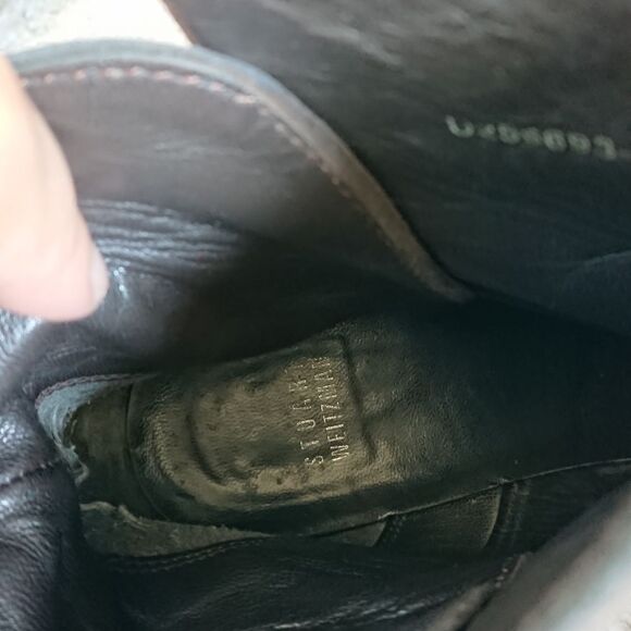 Stuart Weizman leather Eastside double strap moto suede Brown boots size 8.5 - Picture 7 of 10